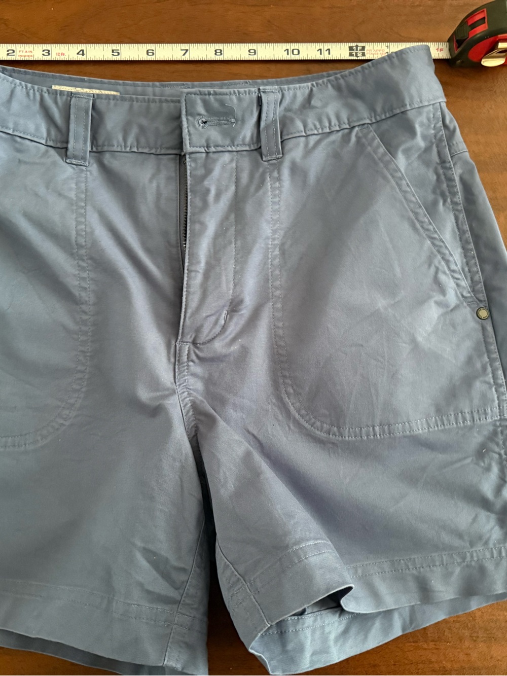 Stio rivet twill shorts blue hiking organic cotton size 6 5” inseam. Worn once